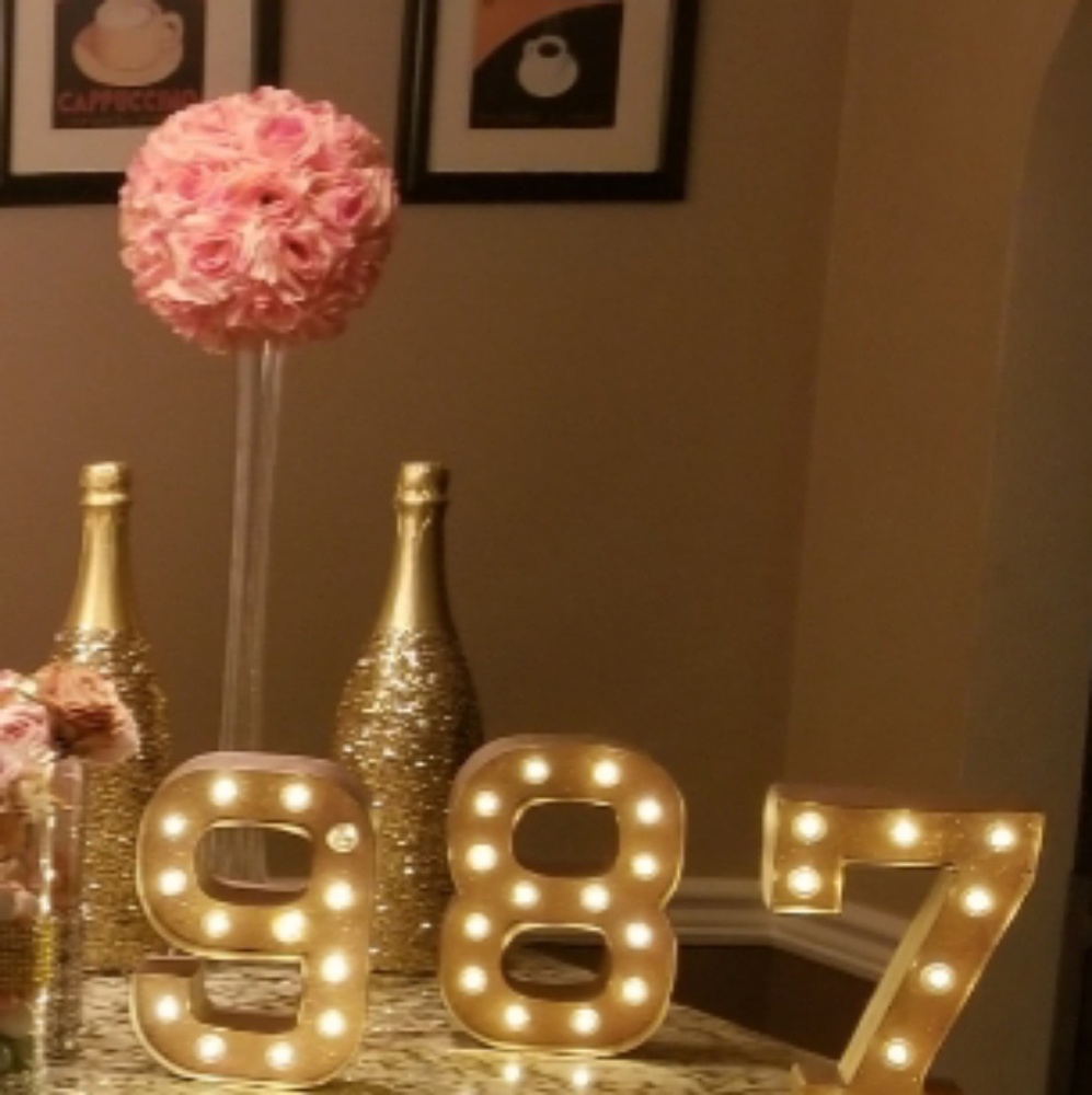 Marquee Numbers - Rose Gold